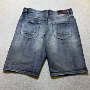 Ecko Unltd Men's Relaxed Fit Faded Denim Jean Shorts Blue Wash Streetwear 36